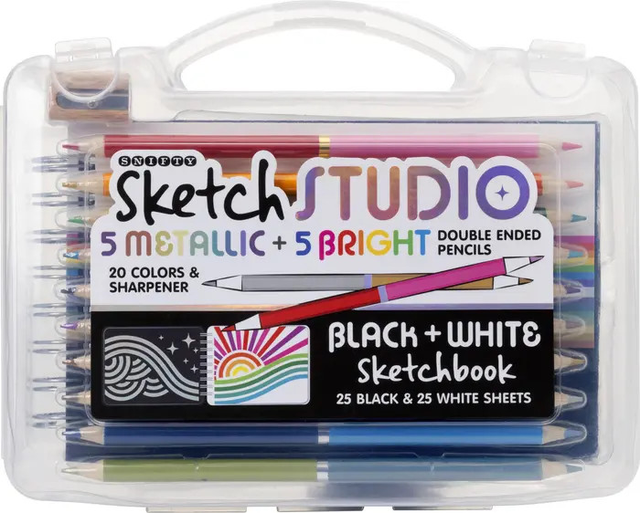 SNIFTY Sketch Stuiod 10-Piece Double-Ended Pencil Case | Nordstrom | Nordstrom