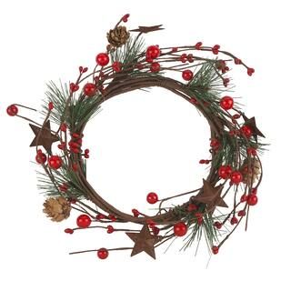 5ft. Pinecone Red Berry Star Pine Coiled Garland by Ashland® | Michaels Stores
