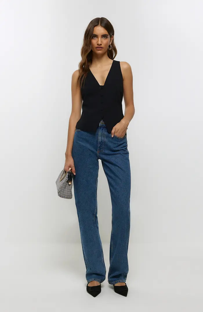 River Island Button-Up Vest | Nordstrom | Nordstrom