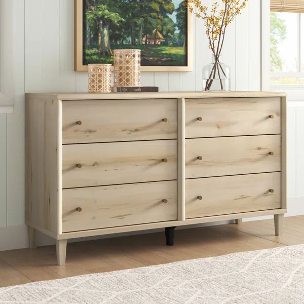 Harry 6 Drawer 59.05'' W Double Dresser | Wayfair North America