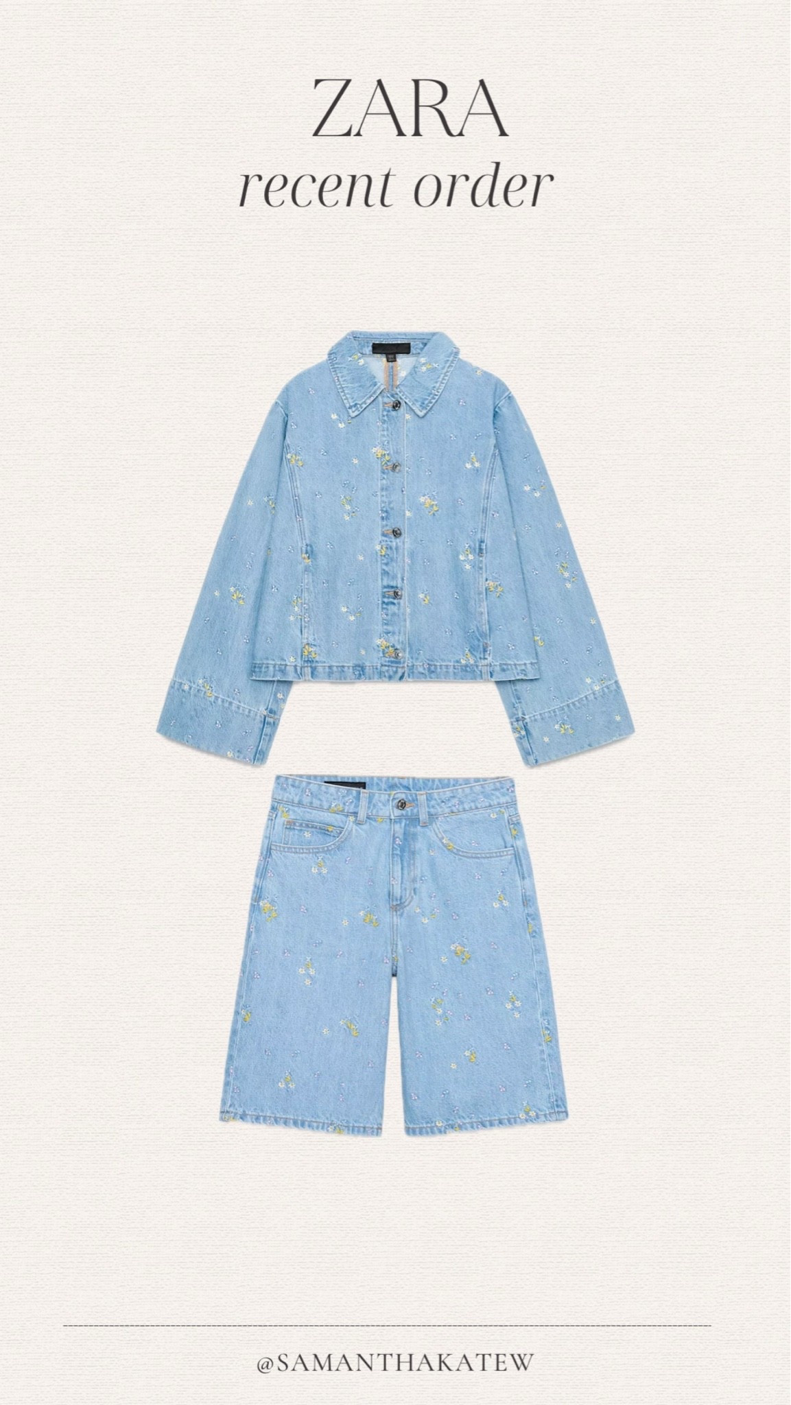 Zara, denim two piece set, floral denim @Zara

#LTKmomlife #LTKootd #LTKgrwm