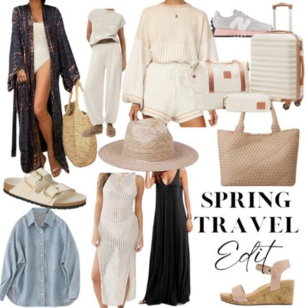 Packing list for spring travel!  Pick a neutral color scheme, and make sure everything you pack goes with multiple outfits and can be dressed up or down.  

#LTKstyletip #LTKtravel #LTKshoecrush