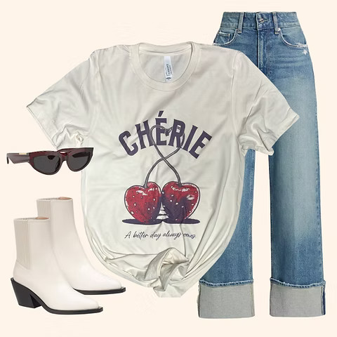 Chérie T-shirt (Vintage Feel) | Sassy Queen