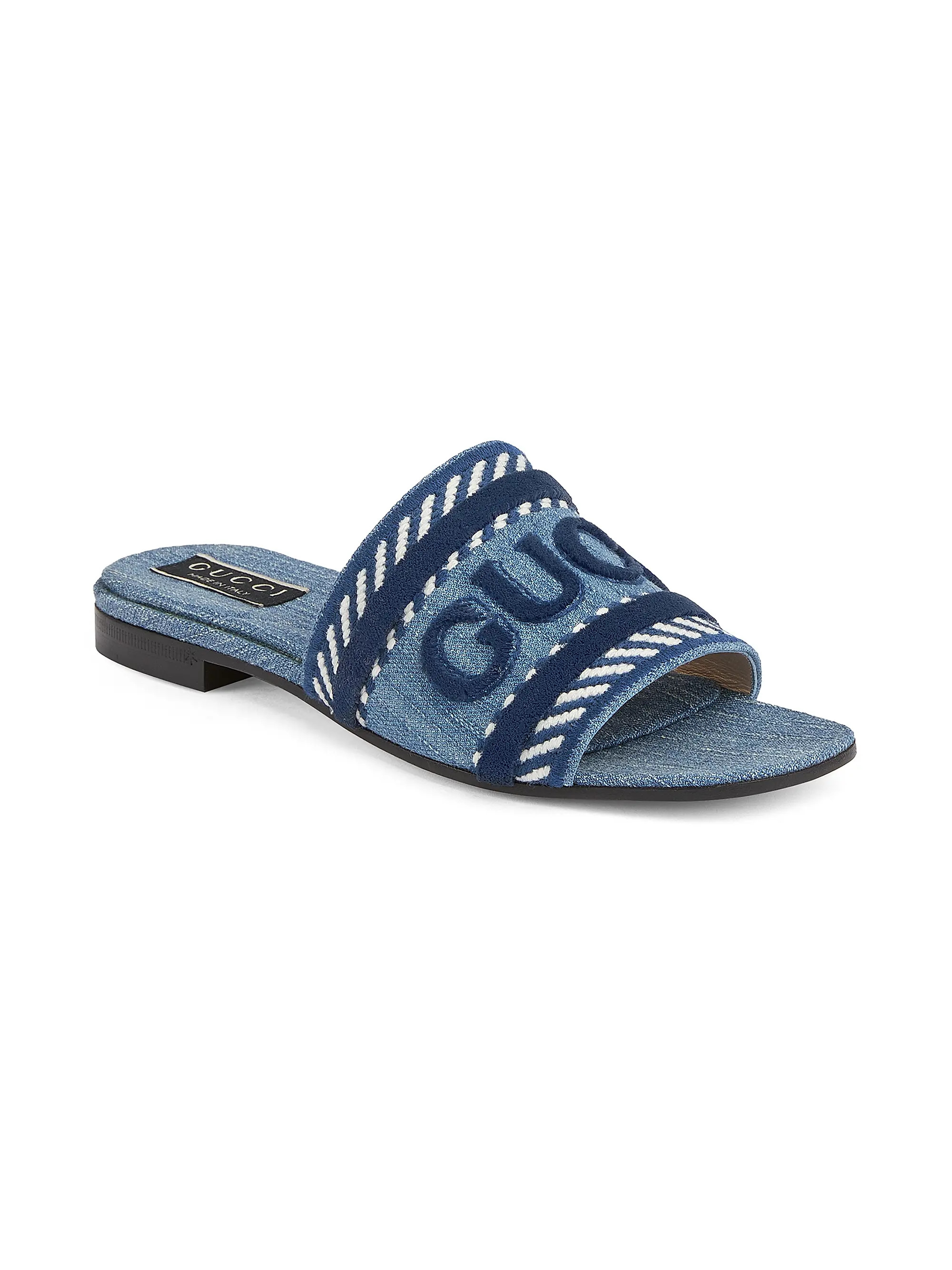 Jane Denim Slides | Saks Fifth Avenue