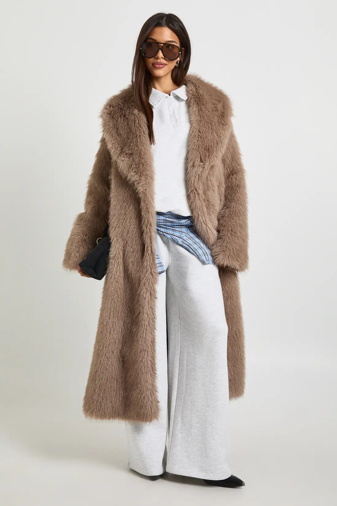 Premium Collard Faux Fur Maxi Coat | boohoo (US & Canada)
