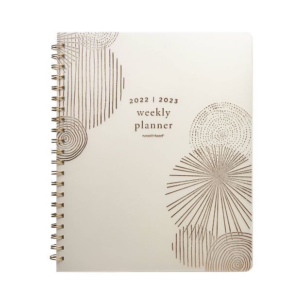 2022-23 Academic Planner 9.125"x11.25" Weekly Spiral Frosted Bone - russell+hazel | Target