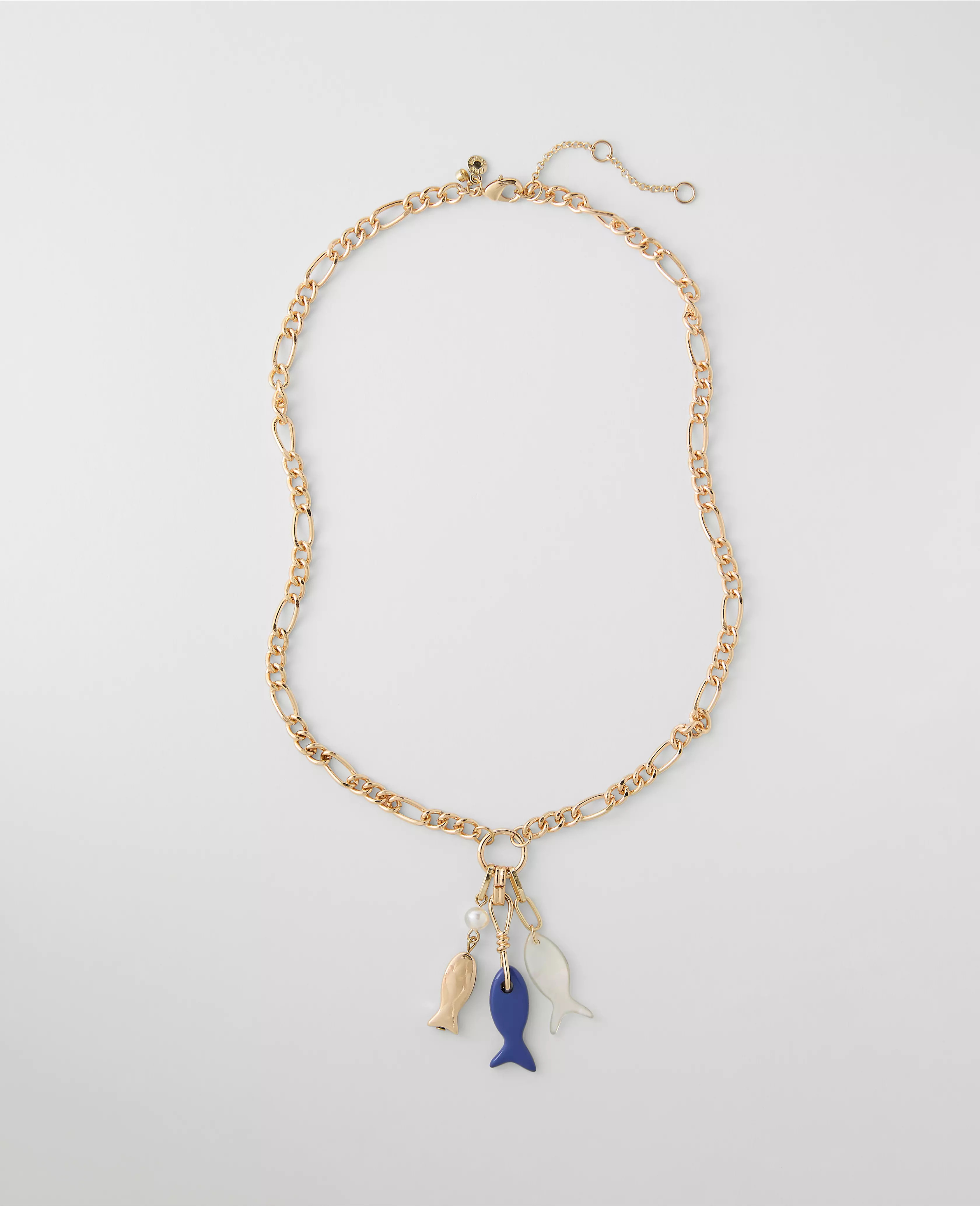 Mixed Fish Charm Necklace | Ann Taylor