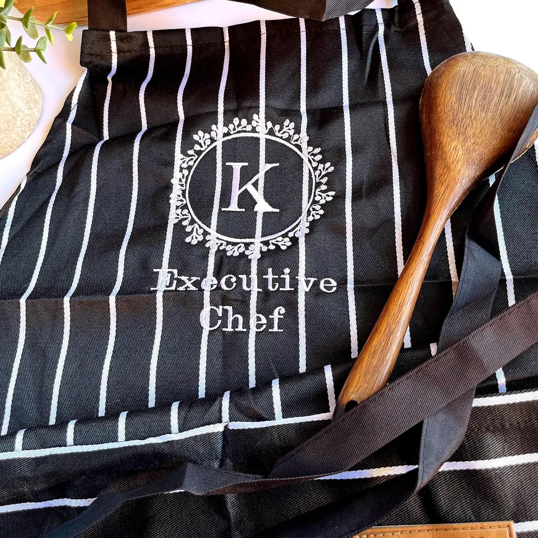 Custom striped apron, Personalized apron, Apron with message, gift for mom, housewarming gift, gr... | Etsy (US)