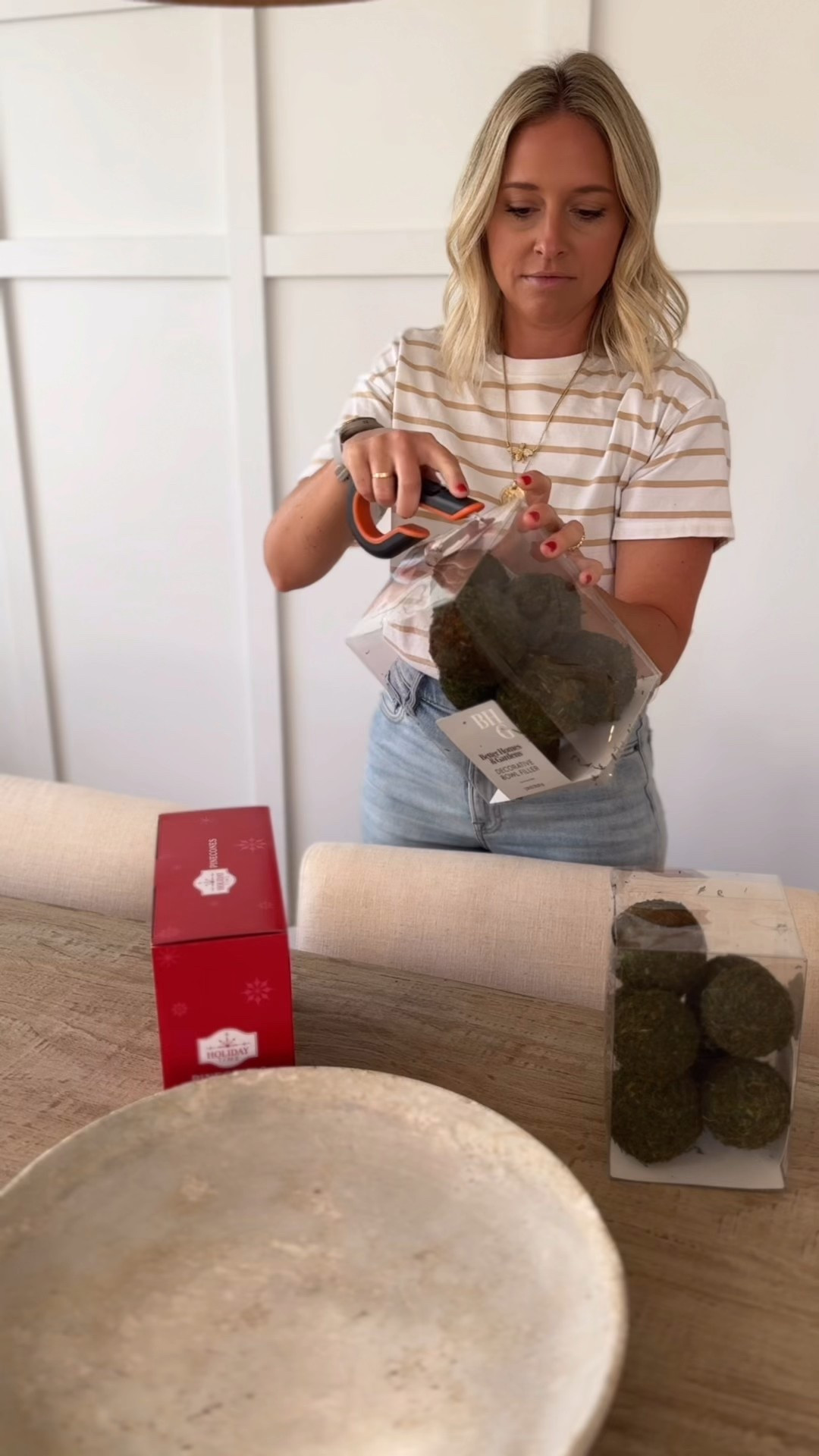 Simple bowl filled with earthy materials. Easily make it holiday festive by adding a few decorative ornaments 

#LTKHoliday #LTKHome #LTKSeasonal