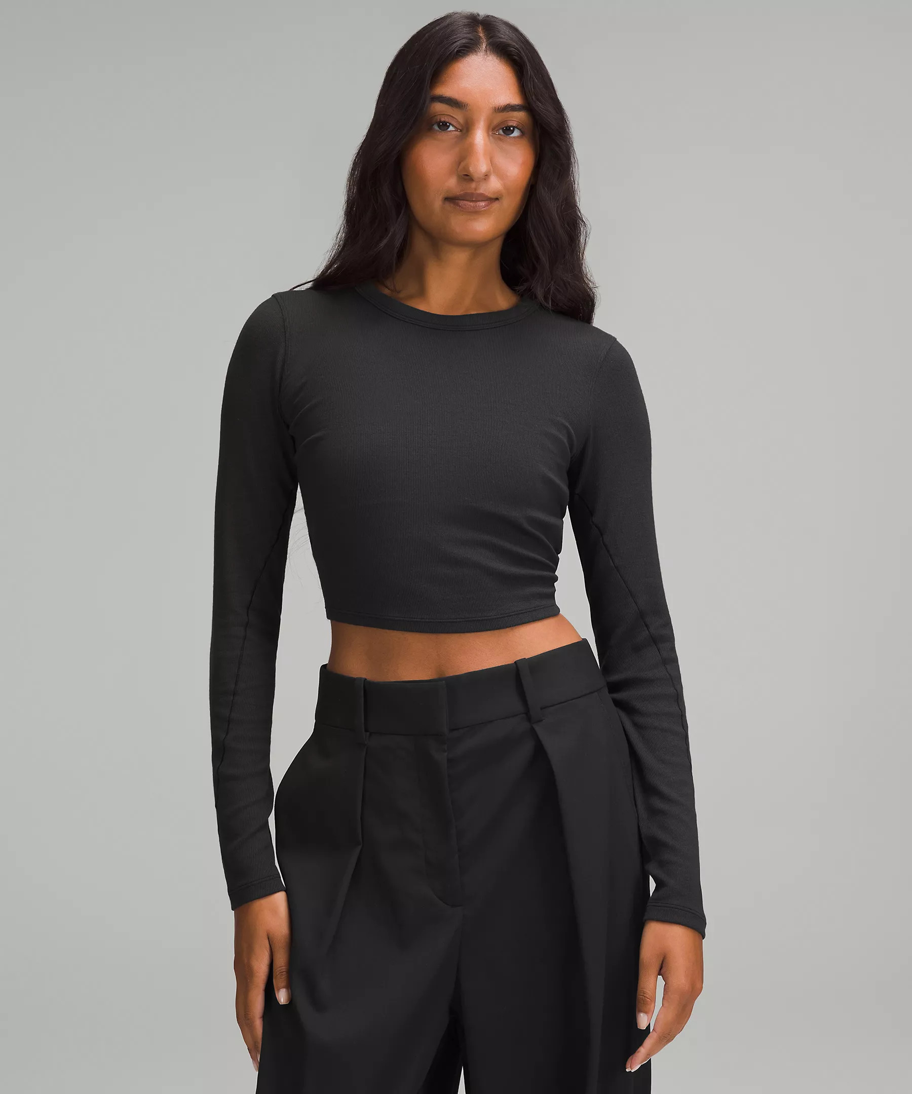 Hold Tight Straight-Hem Cropped Long-Sleeve Shirt | Lululemon (US)