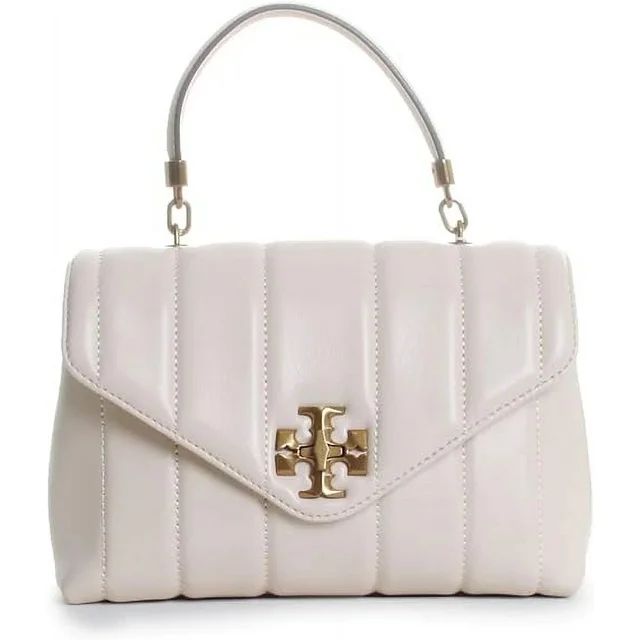 Tory Burch Kira Ivory White Small Brie Leather Top Handle Quilted Handbag New | Walmart (US)