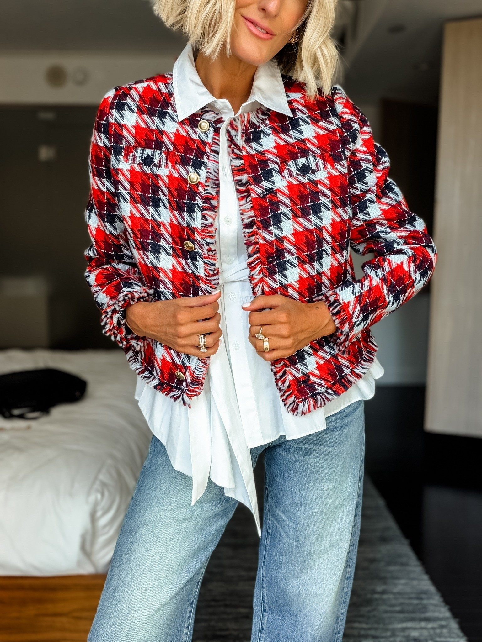 I cannot get over this lady jacket from Walmart! This is such high quality for an amazing price! Such a great workwear piece too! 

Loverly Grey, Walmart, fall outfit, lady jacket, fall workwear, plaid jacket

#LTKSeasonal #LTKWorkwear