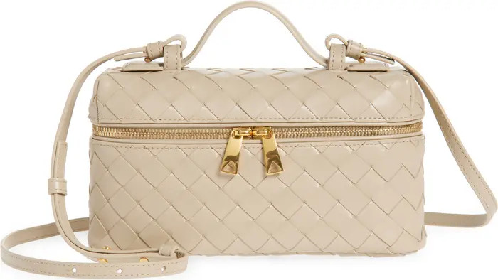 Intrecciato Leather Convertible Vanity Case | Nordstrom