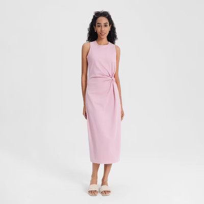 Women's Side-Knot Midi Sundress - A New Day™ Pink XS | Target
