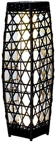 Grand Patio Outdoor Solar-Powered Woven Resin Wicker Lantern Floor Lamp, Decoration for Deck, Gar... | Amazon (US)