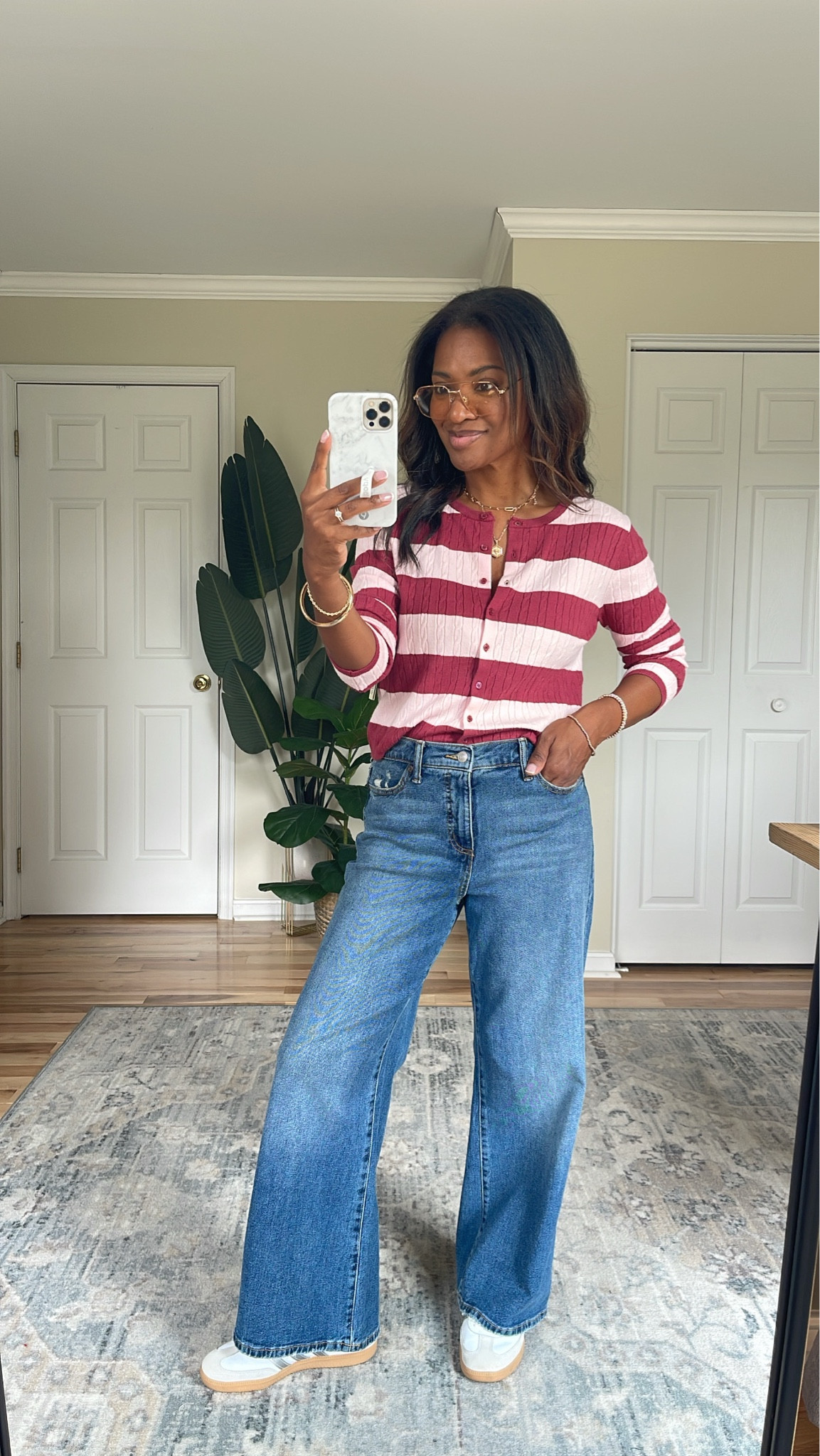 Wearing a small in cardigan. Linking similar jeans

#LTKootd #LTKOver40 #LTKgrwm
