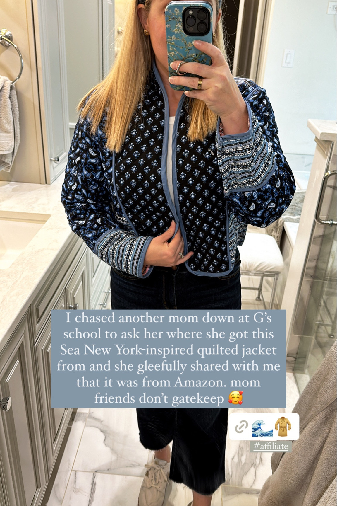 Sea NY-inspired quilted jacket for less! 💙🩵

#LTKmidsize