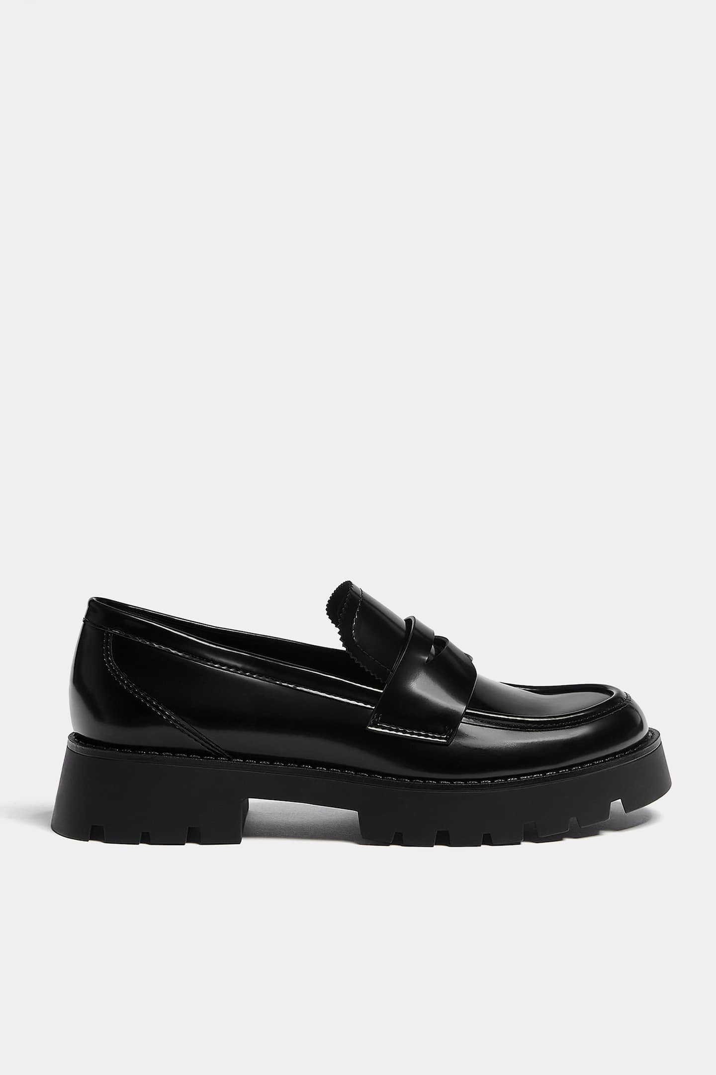 Track sole loafers with penny strap detail | PULL and BEAR UK