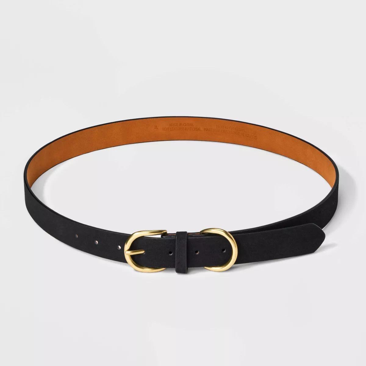 Women's Double Harness Metal Loop Belt - Universal Thread™ Black | Target