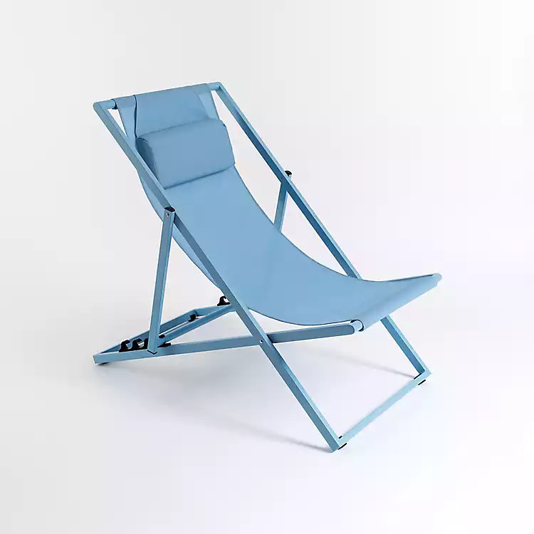 Powder Blue Slingback Outdoor Chair | Kirklands