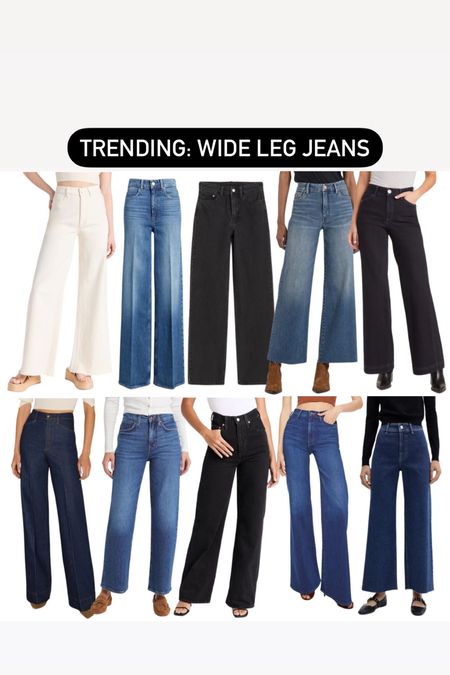 Wide leg jeans at all price points 

#LTKstyletip