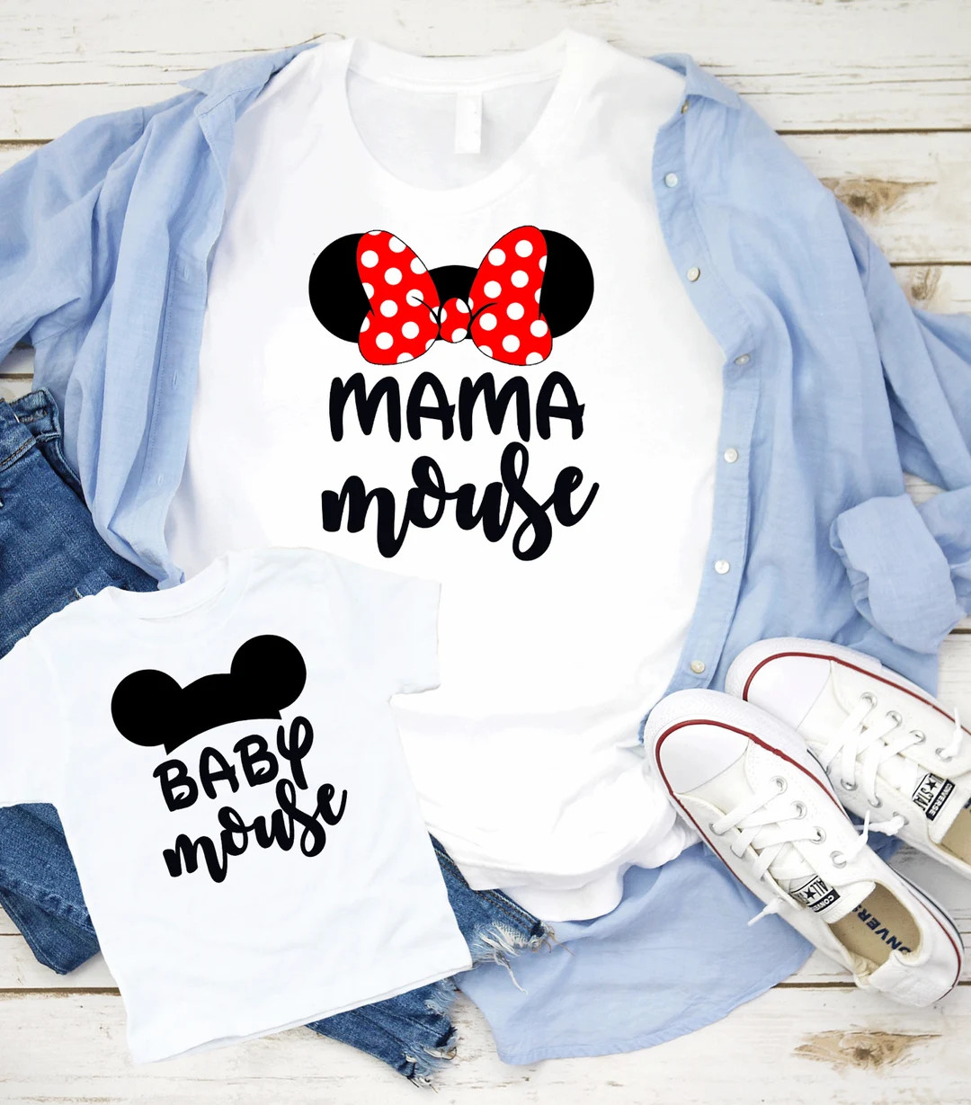 Minnie Mickey Mouse Matching Family T-shirts, Mama Mouse, Daddy Mouse, Baby Mouse, Uncle Mouse, A... | Etsy (US)