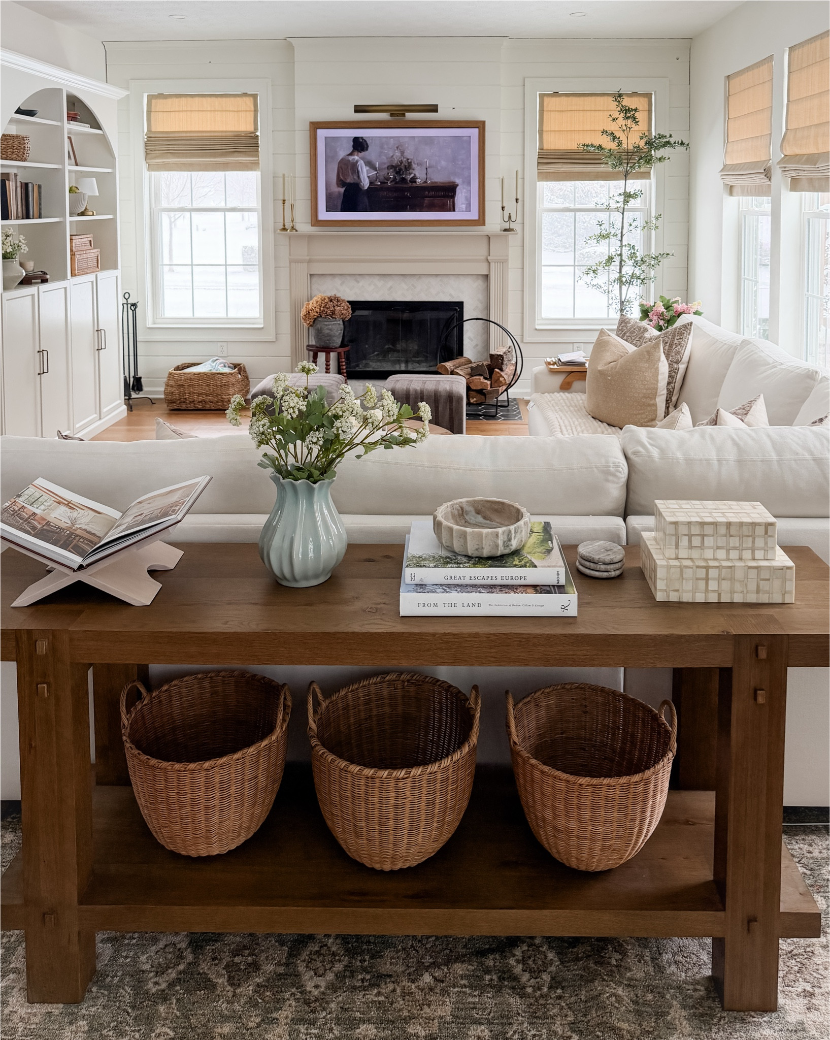 Snow day living room views. Just need to build a fire. ❤️

#LTKHome #LTKSeasonal