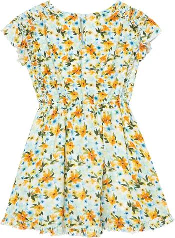 Peek Aren't You Curious Kids' Floral Print Tassel Drawstring Dress | Nordstrom | Nordstrom