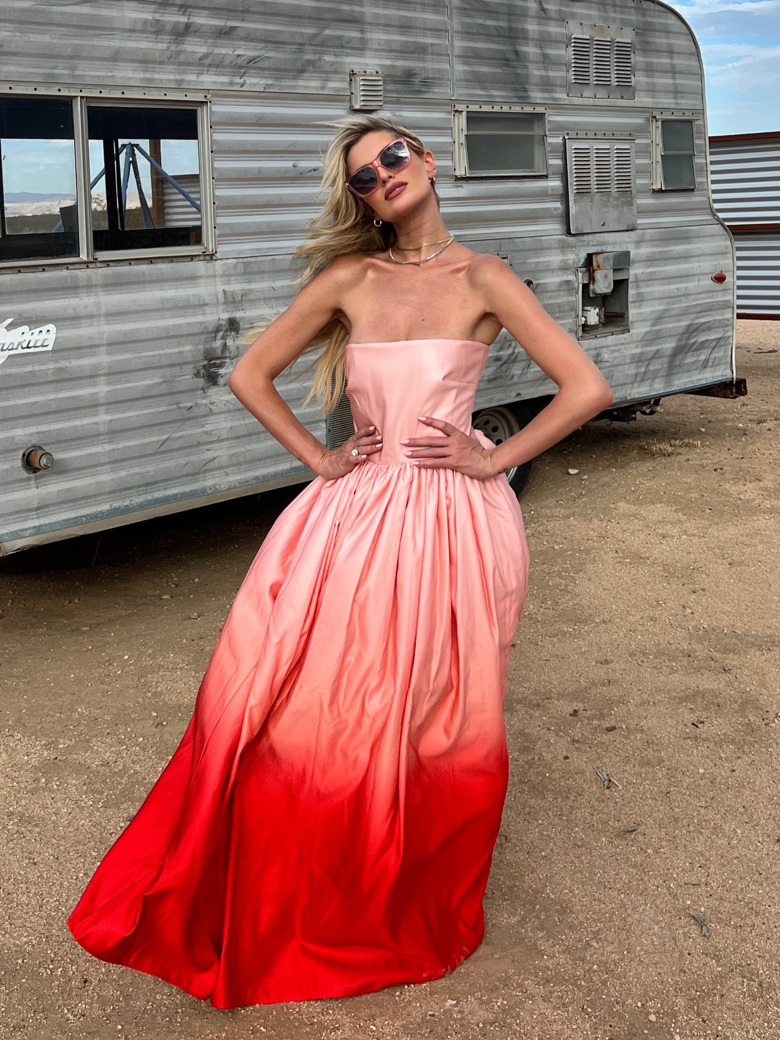 The most elegant black tie dress, pink and red color block gown by Sau Lee

#LTKHoliday #LTKwedding #LTKparties