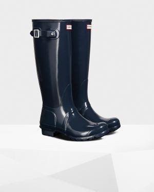 Women's Original Tall Gloss Rain Boots | Hunter (US and CA)
