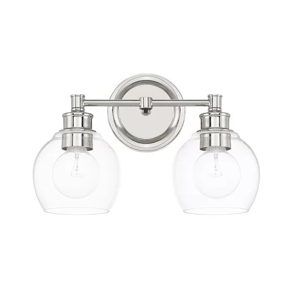 Maria 2-Light Vanity Light with Clear Glass | Wayfair North America