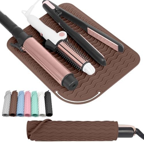 Plus Size Silicone Heat Resistant Mat for Hair Straighteners, Curling Irons, Flat Irons and Other... | Amazon (UK)