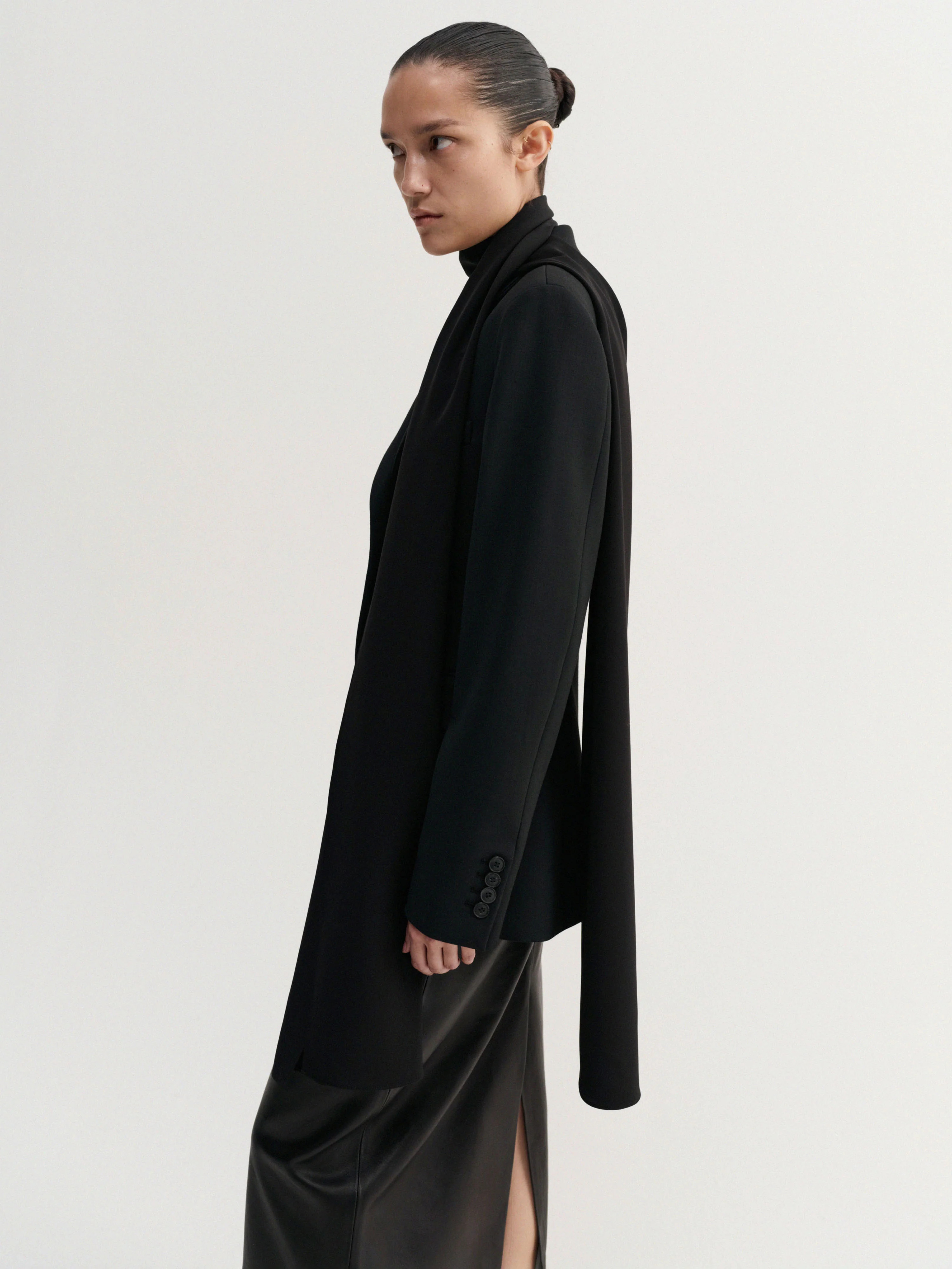 Duni Silk Scarf, black | Almada Label