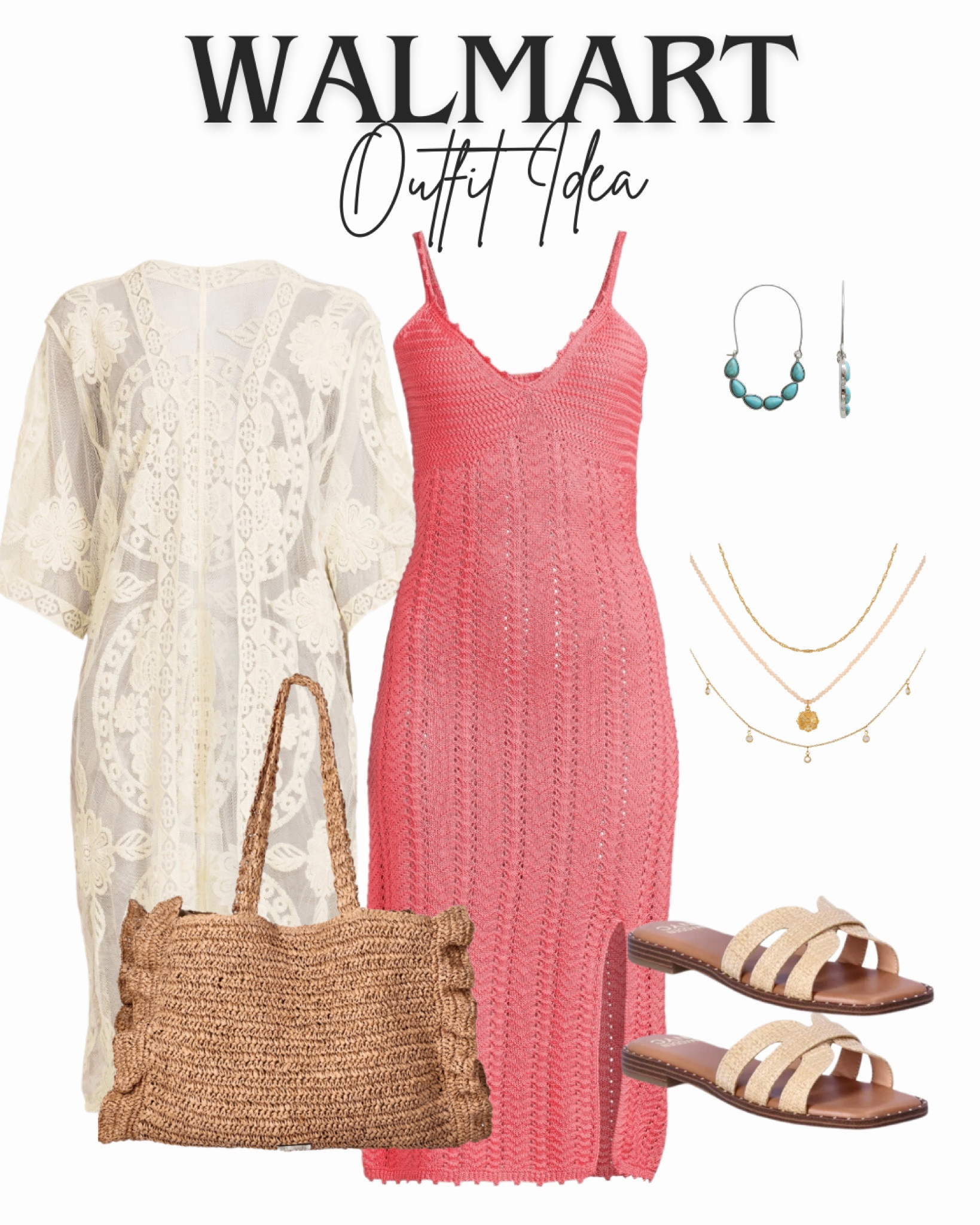 Walmart vacation inspired outfit idea🤍




Walmart. Walmart fashion. Walmart style. Crochet dress. Midi dress. Spring dress. Spring outfit idea. Spring. Spring break. Vacation. Spring outfit idea. Raffia tote bag. Slide sandals. Lace kimono. Walmart outfit inspo. Time and tru. Womens fashion. New arrivals. Walmart finds. Walmart haul. #LTKSpringSale 

#LTKtravel #LTKstyletip