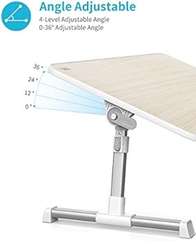 SAIJI Laptop Bed Tray Table, Adjustable Home Office Standing Desk Portable Lightweight Foldable L... | Amazon (US)