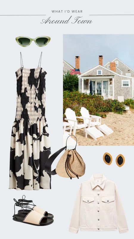 Easy summer dress outfit, woven bag, sandals, earrings 

#LTKSeasonal