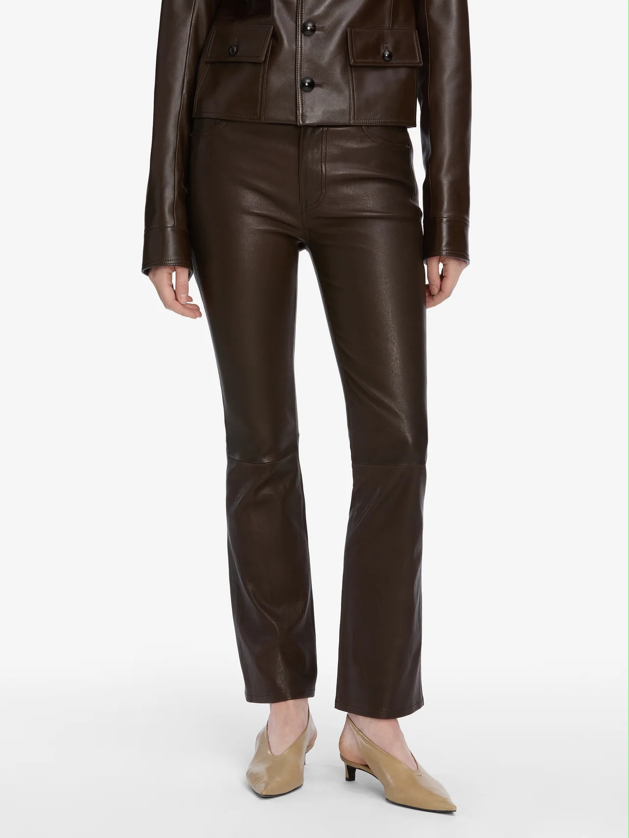 THE LEATHER REBOOT CROP TRUFFLE | Frame Denim