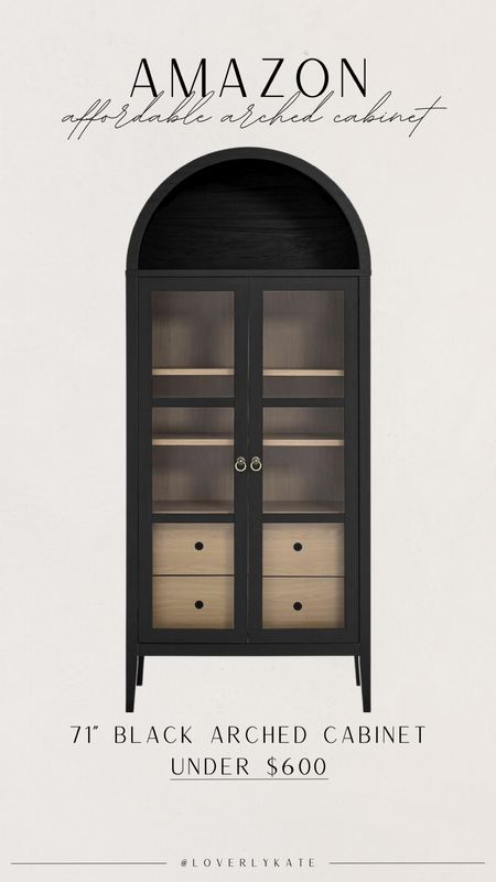 Beautiful + affordable black oak arched cabinet with glass doors, shelves and drawers! Under $600!

#amazon #amazonhome #amazonfinds #amazondeals #homefurniture #homedecor #neutraldecor #stylefinds #livingroom #familyroom #blackcabinet #archedcabinet #cabinet #furnituresale #blackfurniture #homefinds #organicmodern #decorfinds #neutrals

#LTKhome
