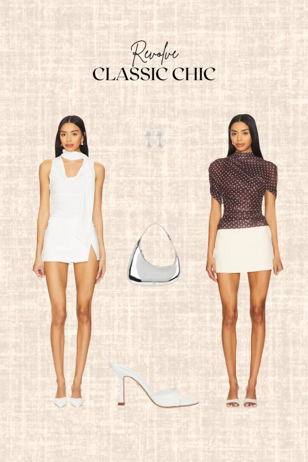 Revolve classic chic looks! 

Polka dots top, skort, shorts, shoulder bag, heels, earrings 

#LTKSeasonal #LTKStyleTip #LTKItBag