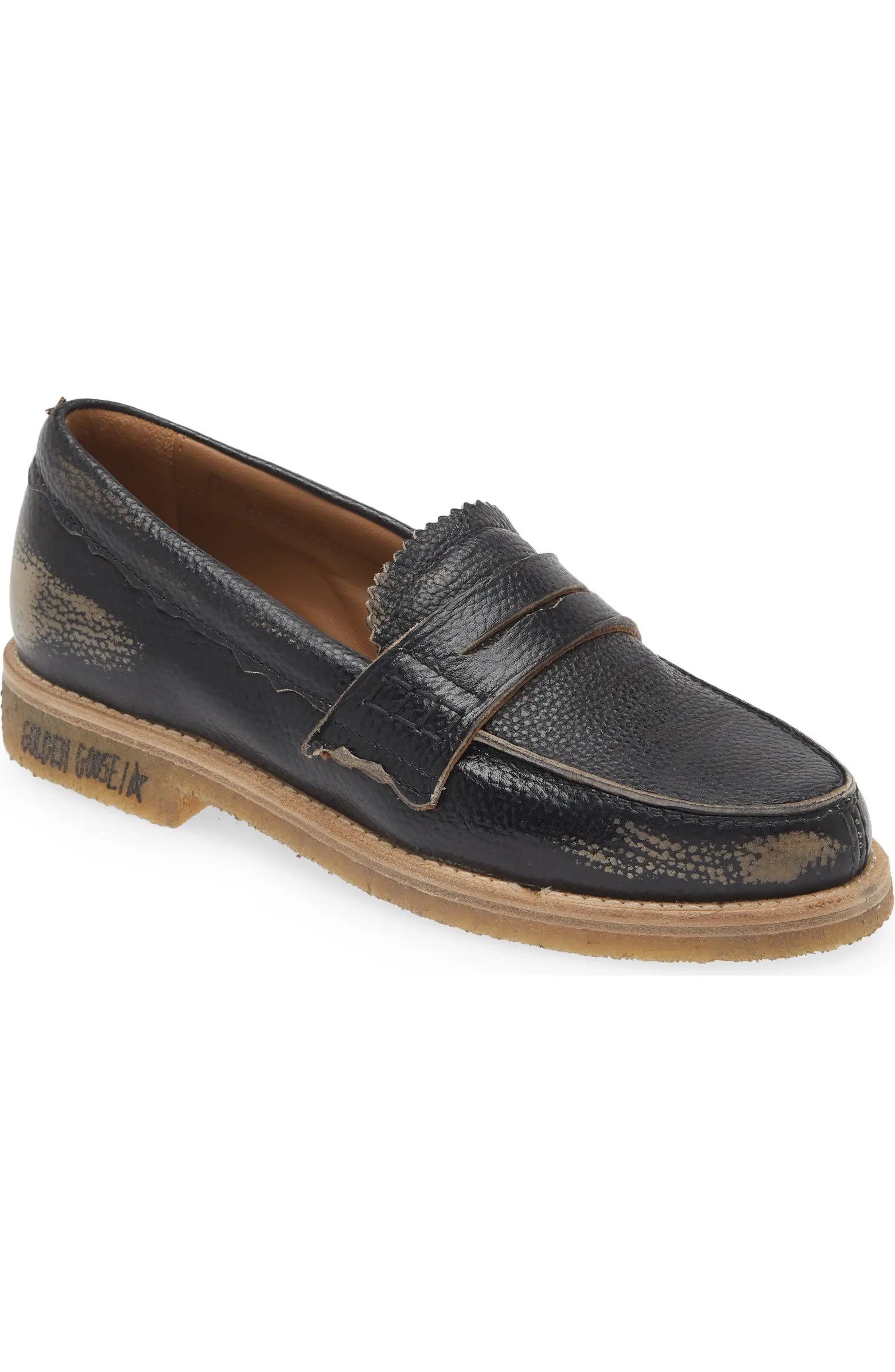 Golden Goose Jerry Grained Leather Penny Loafer (Women) | Nordstrom | Nordstrom