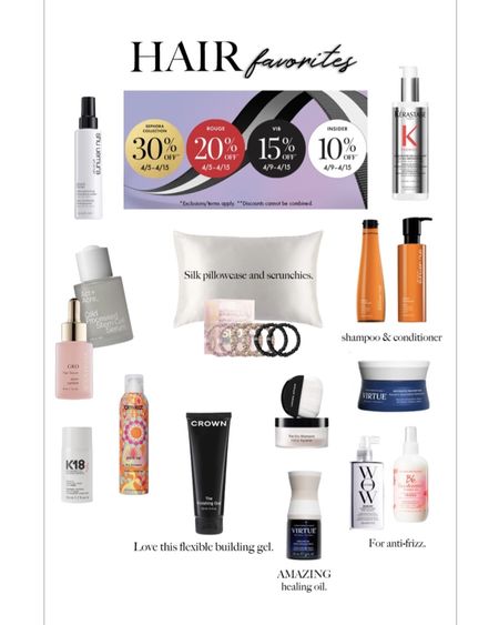 Sephora Savings Event is happening right now! Sharing my fave hair products here for the Sephora sale!

code: YAYSAVE
Sephora Collection 30% off: 4/5 - 4/15
Rouge 20% off: 4/5 - 4/15
VIB 15% off: 4/9 - 4/15
Insider 15% off: 4/9 - 4/15

#LTKbeauty #LTKxSephora