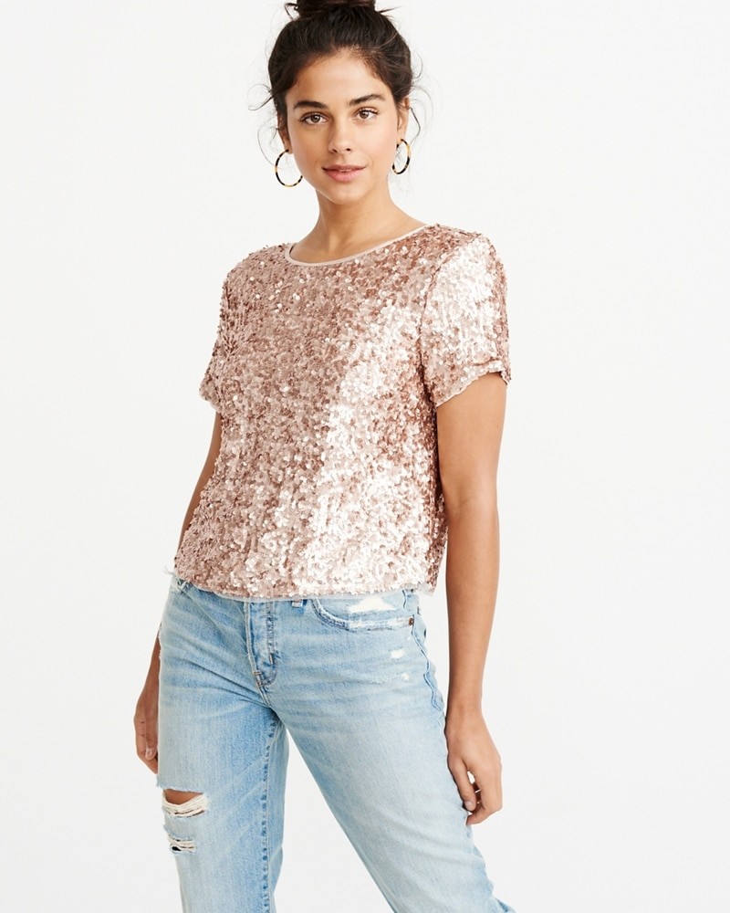 Sequin Tee | Abercrombie & Fitch US & UK