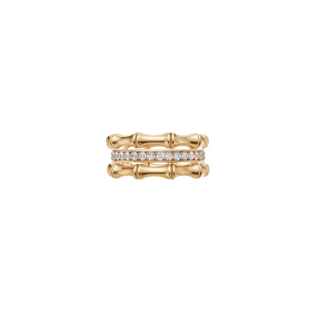 Bamboo Diamond Cocktail Ring | Henri Noel Fine Jewelry