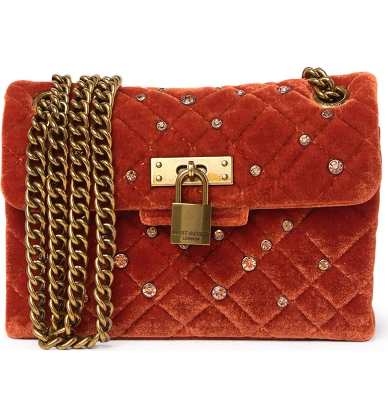 Kurt Geiger Velvet Mini Brixton Lock Bag | Nordstromrack | Nordstrom Rack