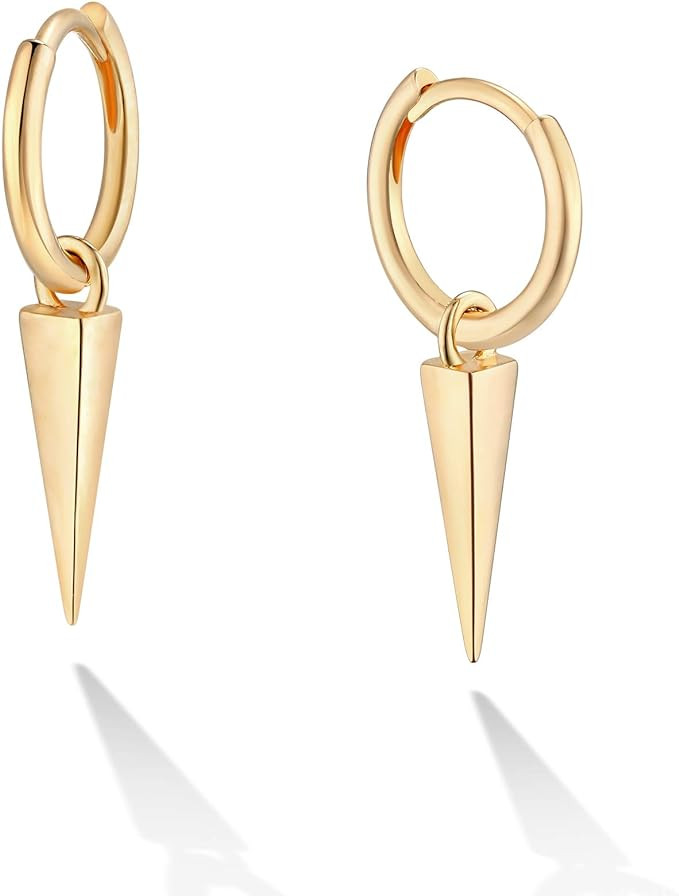 VACRONA Evil Eye Huggie Hoop Earrings for Women 18k Gold Plated Heart Pendant Huggie Earrings Tin... | Amazon (US)