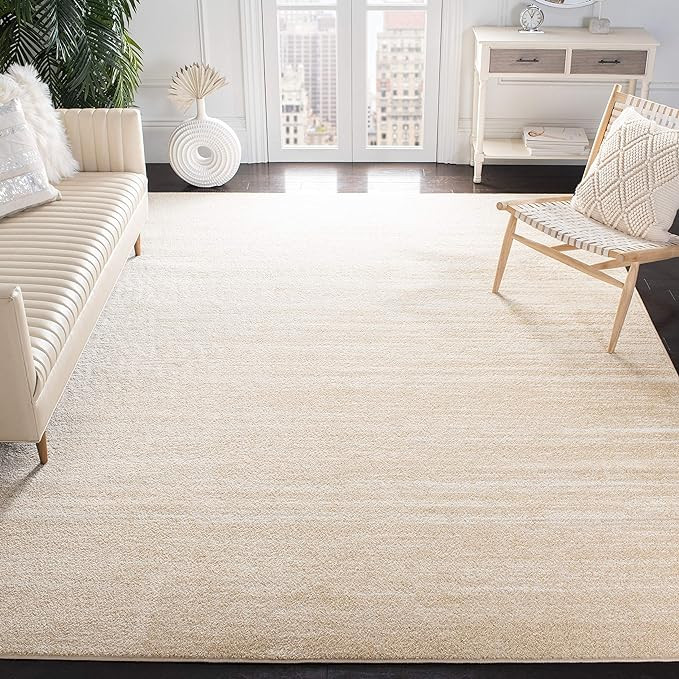 SAFAVIEH Adirondack Collection Area Rug - 9' x 12', Champagne & Cream, Modern Ombre Design, Non-S... | Amazon (US)
