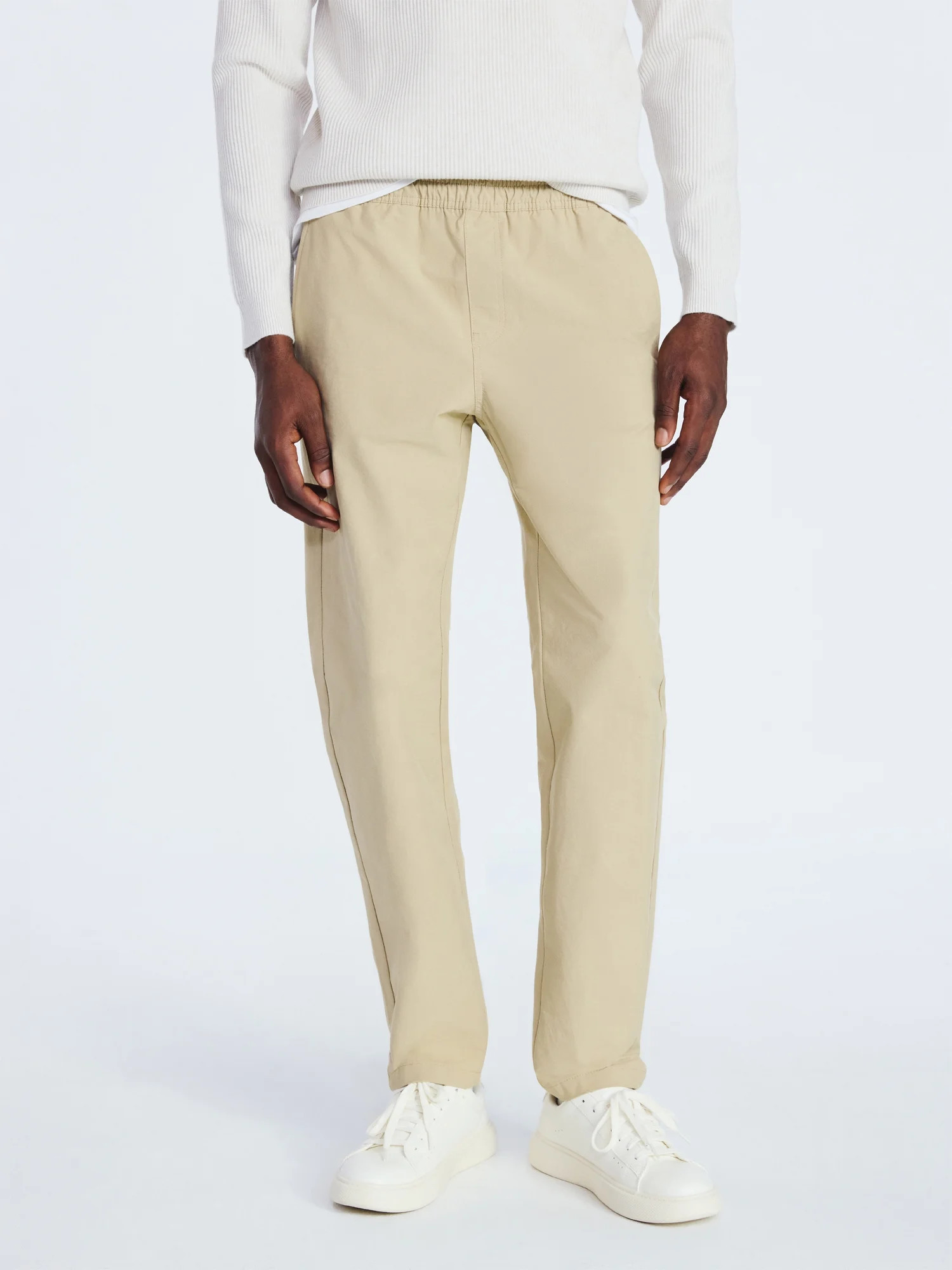 Free Assembly Men's Straight Fit Tapered Leg Pull On Commuter Pants, Sizes S-3XL | Walmart (US)