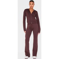 Chocolate Low Rise Skinny Flare Pants | PrettyLittleThing US