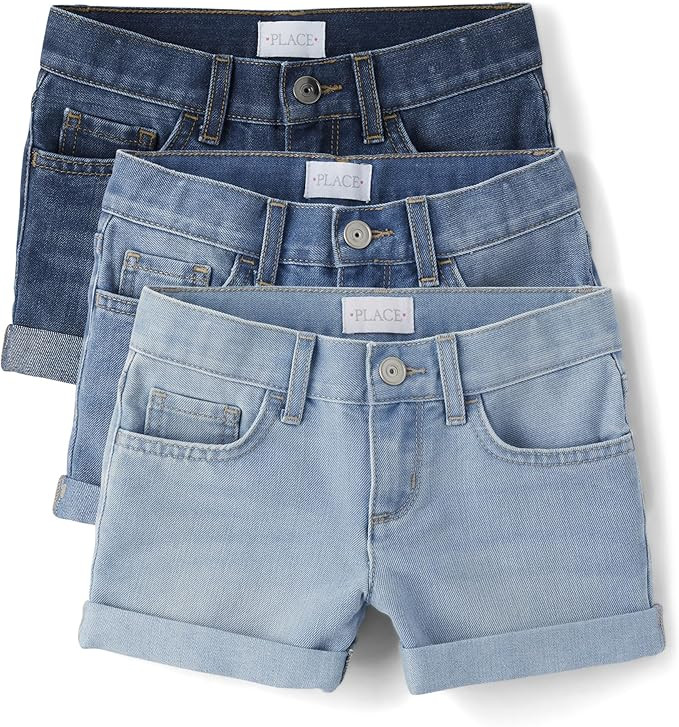 The Children's Place Girls' Denim Bermuda Shorts | Amazon (US)