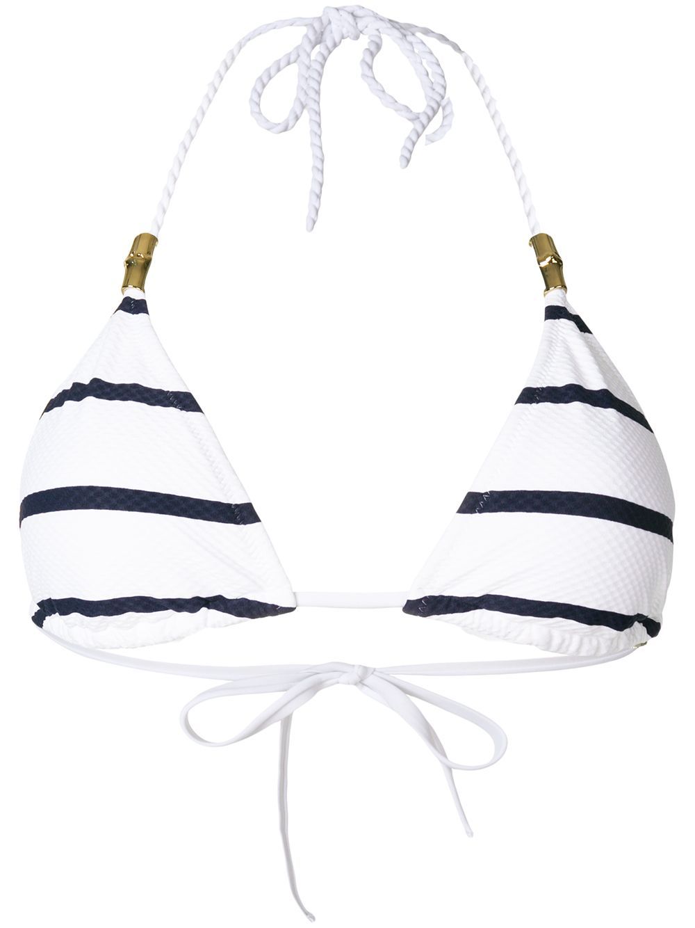 Heidi Klein striped triangle bikini top - White | FarFetch US